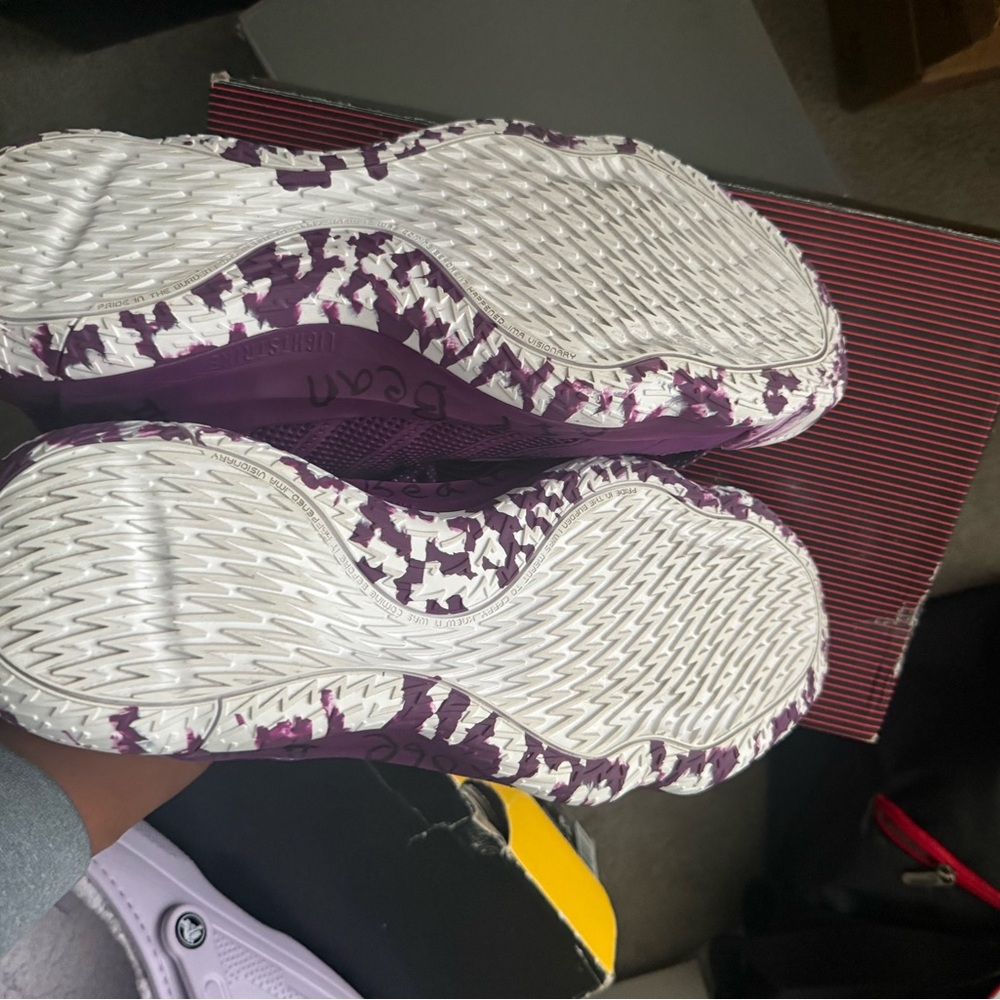 adidas Purple and White Athletic Shoes men dame dolla 7